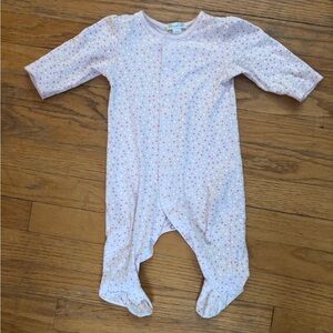 Kissy Kissy Pink and White Hearts Sleeper Pajamas